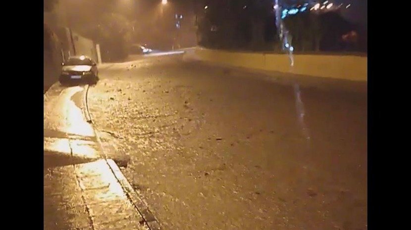 Heavy Rain Turns a Road Into a ‘River’ In Funchal