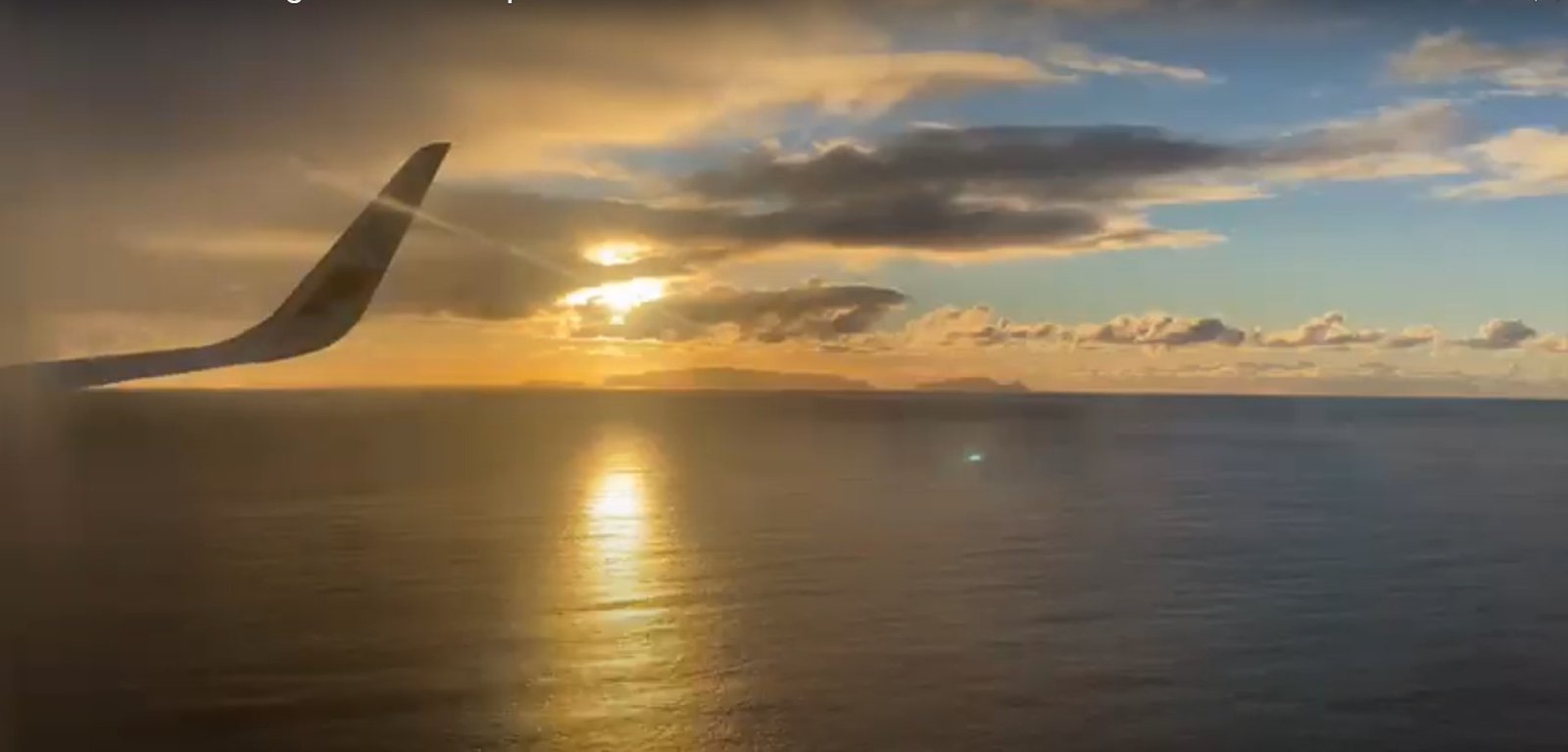 Watch a video of the first New York-Funchal flight from inside the plane