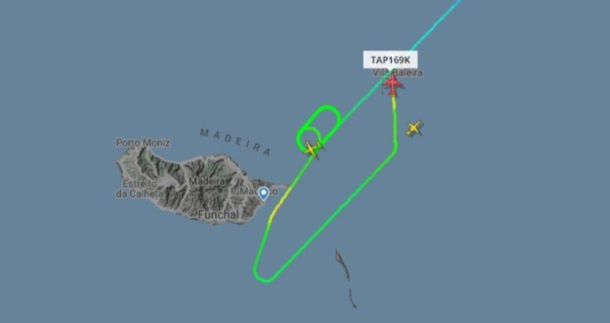 Diverted plane to Porto Santo and others around the airport