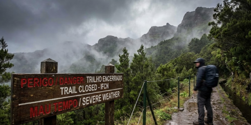 Hiking Paths Shut Down as Storm Warnings Hit the Island.