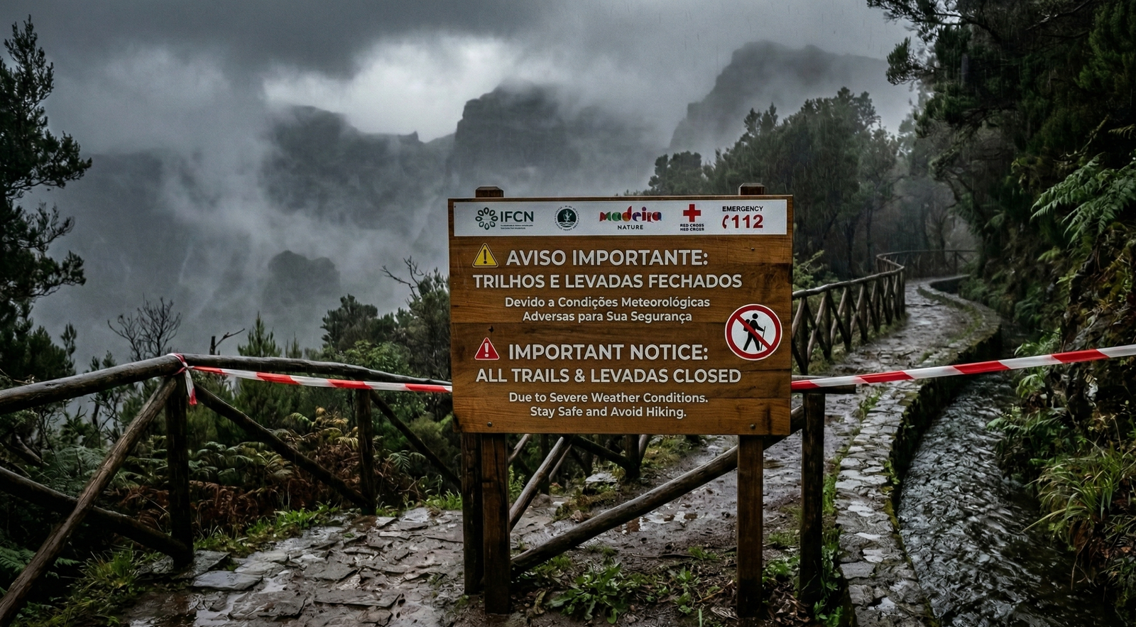 🚨 Alert: All Madeira Trails and Levadas Closed